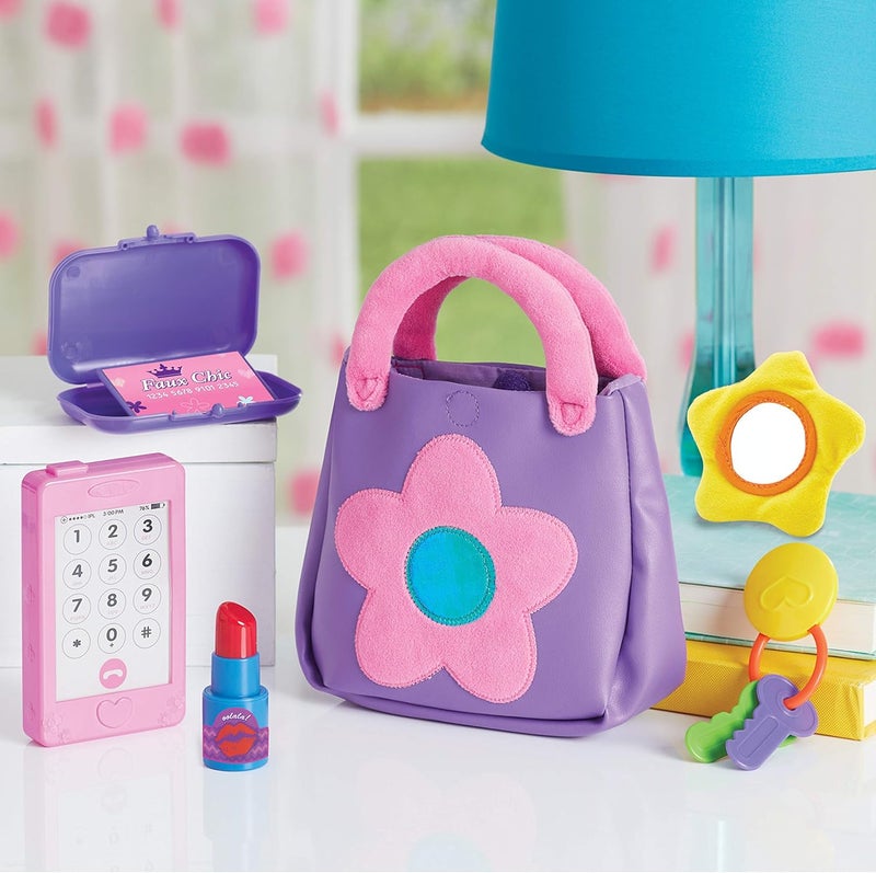 Kidoozie My First Purse - Pretend Play Purse with Wallet, Credit Card, Lipstick, Mirror, and More for Ages 2+. Kids Will Love Pretending to be Grown-ups! - Image 5